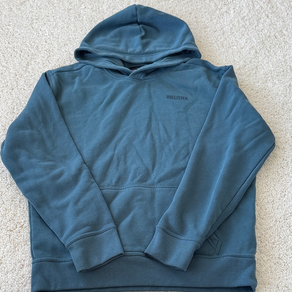 Hollister Men's Teal Hoodie
